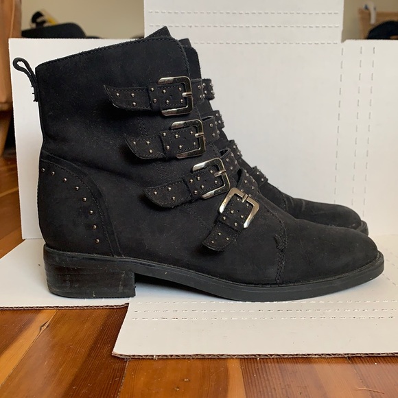 Blondo Elani waterproof black motorcycle style studded boots 8.5M - Picture 1 of 6